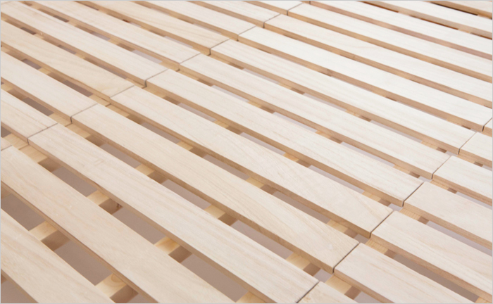 高さ3段階調整 コンセント・棚付き 天然木パイン材すのこベッド LS-102