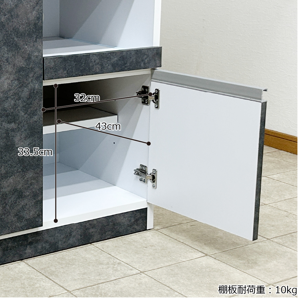 国産レンジ台 12kg 米びつ付 オープンタイプ 幅60cm スッキリ 収納 完成品 2口コンセント 日本製 大川家具 RB-03-2