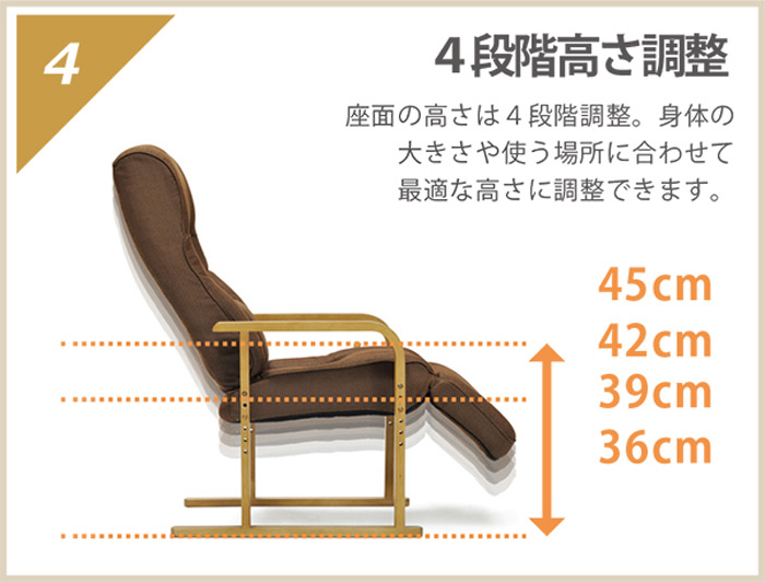 リクライニング高座椅子 Sumomo スモモを激安で販売する京都の村田家具
