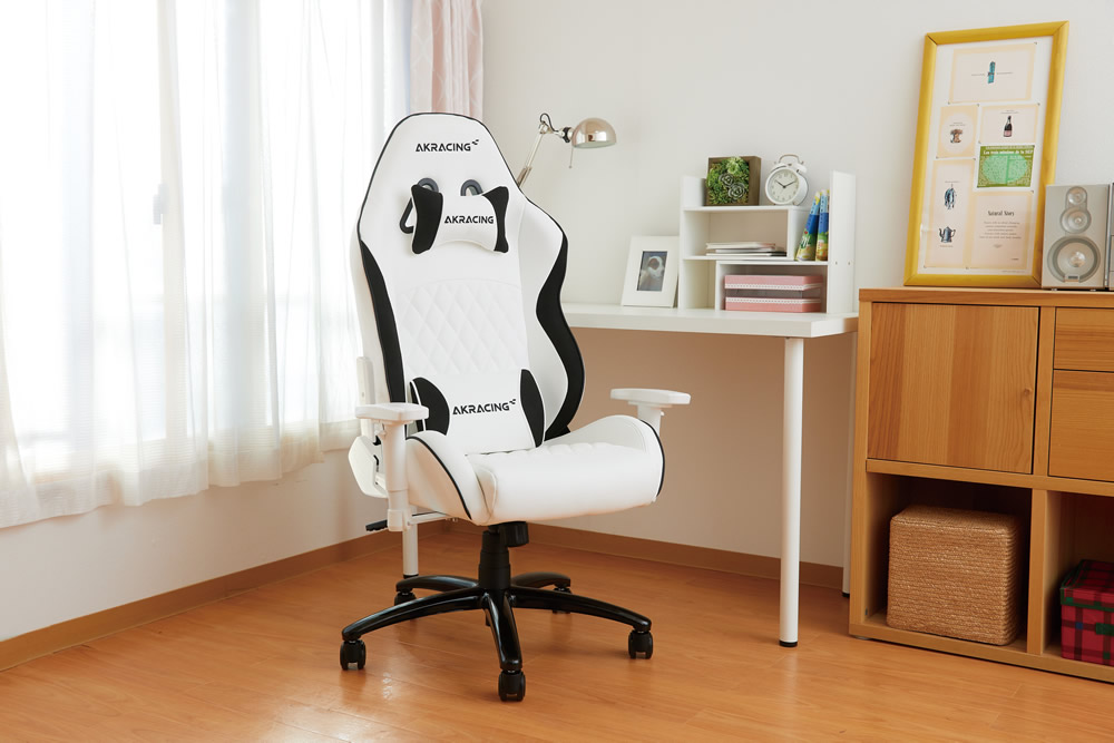 オフィス家具【色: ホワイト】AKRacing ゲーミングチェア オットマン フットレスト